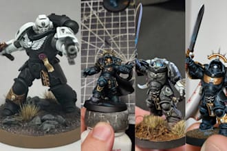 print paint your warhammer game, tabletop game miniature diorama model in resin