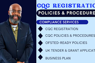 cqc registration, cqc business plan, policies and procedures, ofsted, UK tender