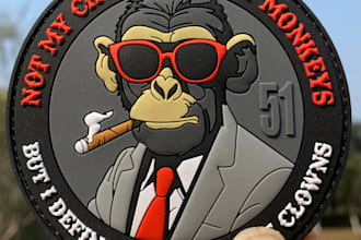 design custom patches, badges, stickers, military, army, skull logo