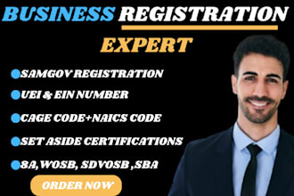register you on sam gov, get uei, cage code, mbe 8a wosb win government contract