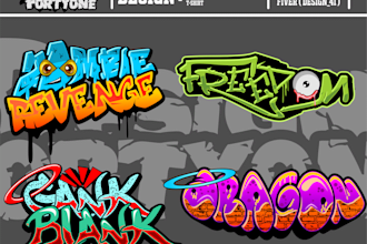 create original graffiti style for your logo or your word