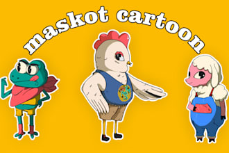 design custom mascot sticker design, unique and eye catching