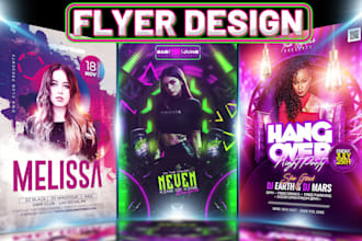 design event flyer, party flyer, business flyer, marketing flyer design