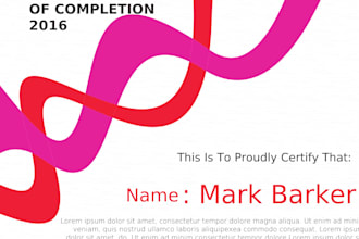 custom certificate design for corporate, academic  special events print ready