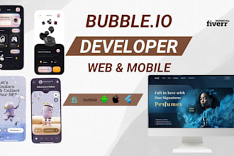 be your bubble io developer for app website, flutterflow app, mvp and saas