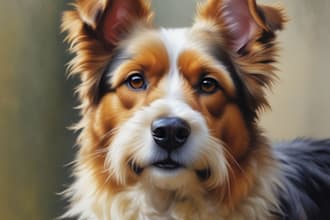 do custom pet portrait pet illustration or dog portrait