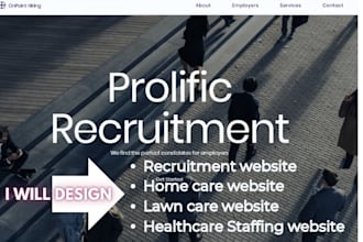 design home care healthcare staffing agency recruitment lawn care website