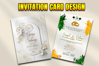 be your graphic designer for invitation card, wedding invite