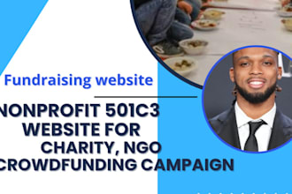 do nonprofit 501c3 website for charity, ngo social media crowdfunding promotion