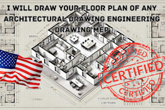 draw stamp architectural drawing engineering drawing city permit mep floor plan