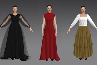 design high quality 3d clothes for games metahumans
