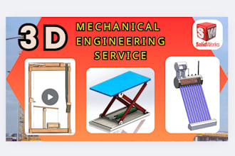 create 3d models, mechanical parts using solidworks