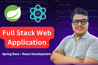 build full stack web app with spring boot and react