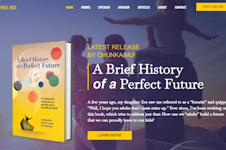 design author website, ebook website, book author website, ebook landing page