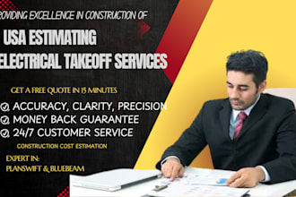 do electrical material takeoff, cost estimation on planswift