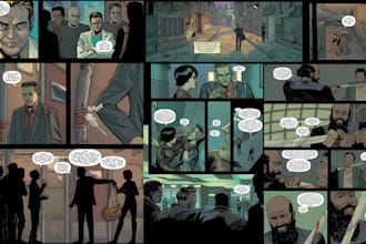 draw comic pages for graphic novel comic book nsfw comic as comic book artist