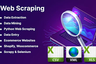 do data extraction web scraping data mining using selenium scrapy python puppete