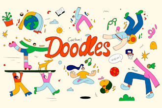 create custom doodle art for gifts, merch, or branding
