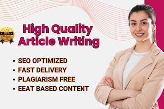 provide SEO article writing  and optimized blog writing service