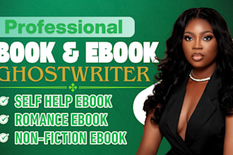 ghostwrite 30k words ebook as a fictional ghostwriter amazon kindle book writer