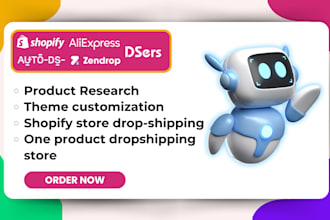 create one product dropshippping store using dsers do winning products research