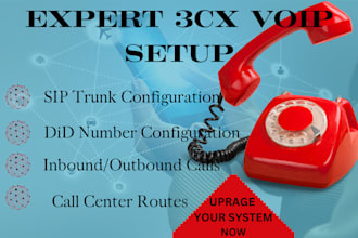 install configure sip trunk to 3cx freepbx vicidial with did number setup