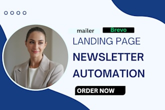 design mailerlite landing page brevo email template campaign automation flow