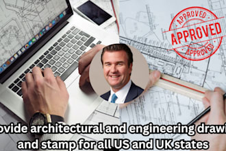 provide architectural and engineering drawing and stamp for all US and UK states