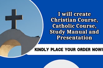 create christian course, catholic course, study manual and presentation