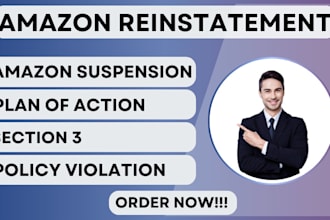 do amazon account reinstatement and reactivate section 3 violation with poa