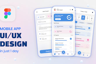 design mobile app, UI and UX design for mobile app in figma