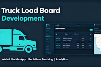develop truck load board for shippers and transporters web and app