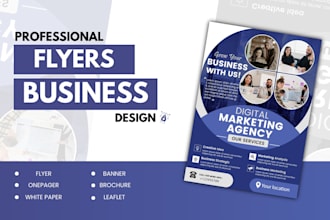 design flyer, postcard, door hanger, or media kit