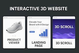 modern interactive 3d website animations using threejs, r3f for brand or product