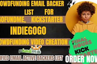 generate massive email backers list on gofundme kickstarter indiegogo get donors