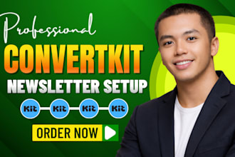 setup convertkit newsletter kit landing page convertkit email sequence expert