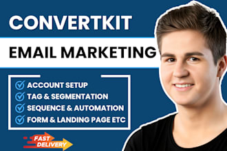 setup convertkit account convertkit newsletter template design kit landing page