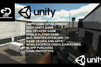 be your unity game developer 3d unity game development 2d unity game development