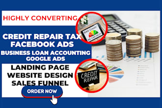generate business loan leads repair tax accounting leads landing page website