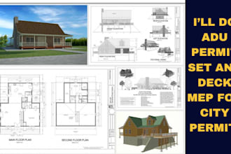 draw architectural plan electrical mep structural plan adu pe stamp for permit
