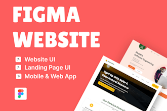 do figma design website, figma landing page, website mockup