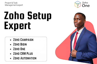 zoho CRM plus zoho campaign, zoho bigin form automate workflow zoho expert ai