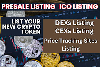 do presale listing, ico listing, list new token on dex, cex, cmc
