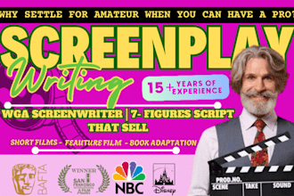 pro wga screenwriter blockbuster movie script scriptwriting screenplay writer
