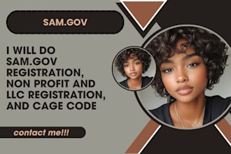 do sam gov registration, non profit and llc registration, and cage code