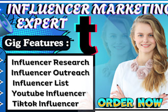 do influencer marketing, influencer list and conduct youtube influencer research
