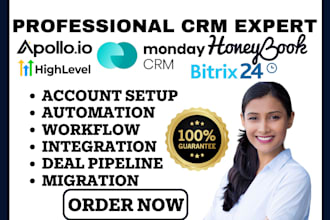 setup honeybook crm apollo io bitrix24 workflow automation monday  gohighlevel