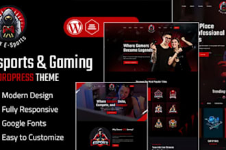 redesign an esport website gaming website tournaments website sports website