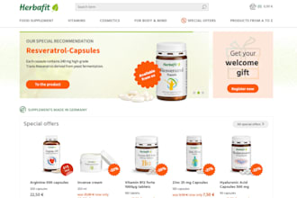design a private label supplement shopify store supplement website