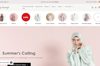 build amazing abaya shopify store islamic wears website design clothing website